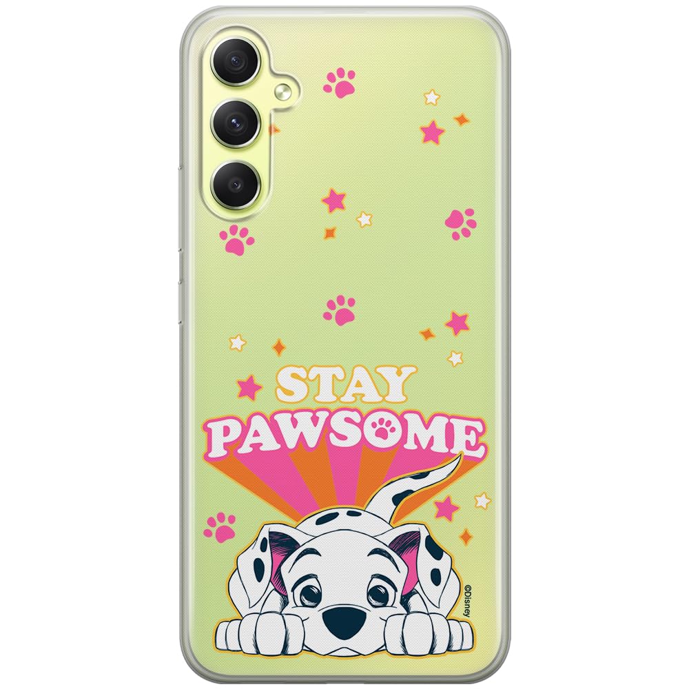 ERT GROUP mobile phone case for Samsung A34 5G original and officially Licensed Disney pattern Dalmatian 007 optimally adapted to the shape of the mobile phone, partially transparent
