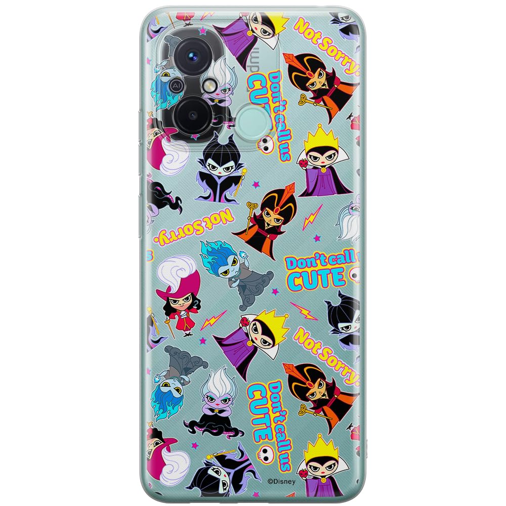 ERT GROUP mobile phone case for Xiaomi REDMI 12C/ REDMI 11A original and officially Licensed Disney pattern Disney Villains 008 adapted to the shape of the mobile phone, partially transparent