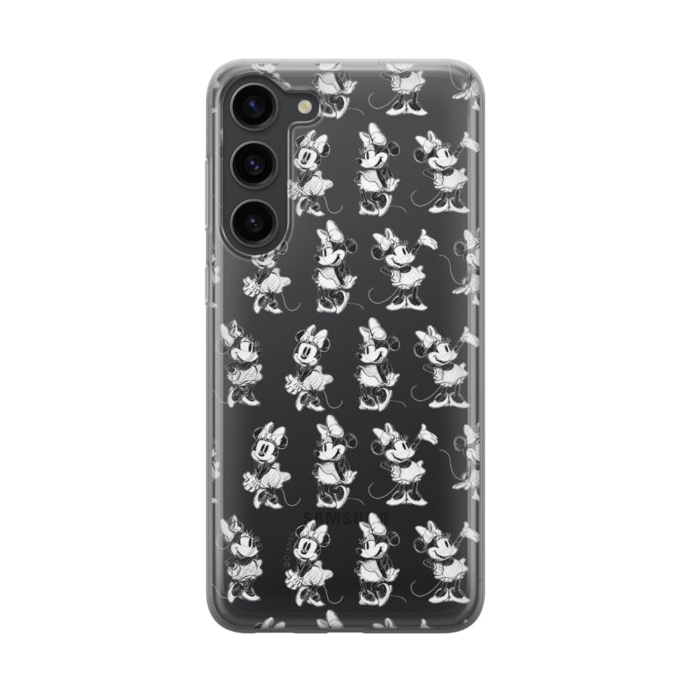 ERT GROUP mobile phone case for Samsung S23 PLUS original and officially Licensed Disney pattern Minnie 018 optimally adapted to the shape of the mobile phone, partially transparent