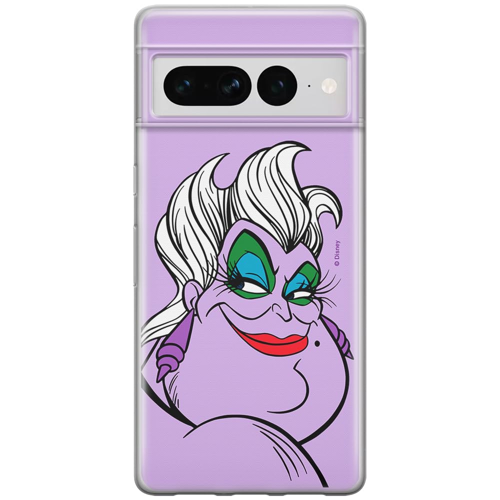 ERT GROUP mobile phone case for Google PIXEL 7 PRO original and officially Licensed Disney pattern Ursula 001 optimally adapted to the shape of the mobile phone, case made of TPU