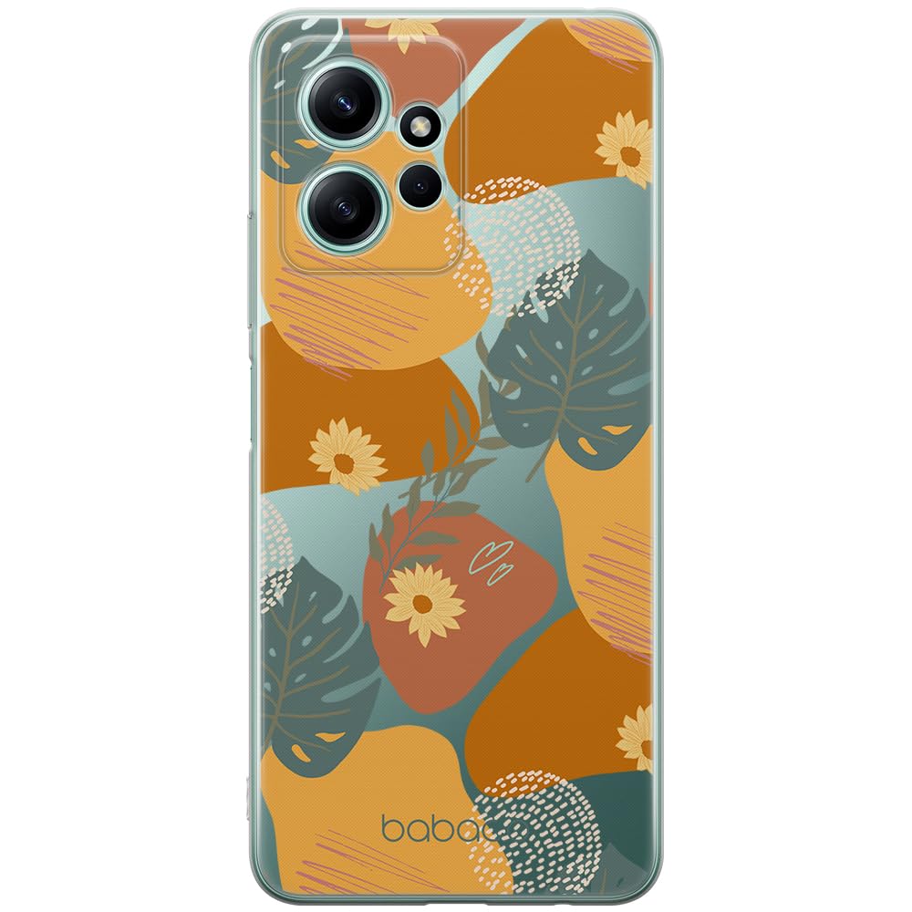 Babaco ERT GROUP mobile phone case for Xiaomi REDMI NOTE 12 4G original and officially Licensed pattern Plants 008 optimally adapted to the shape of the mobile phone, partially transparent