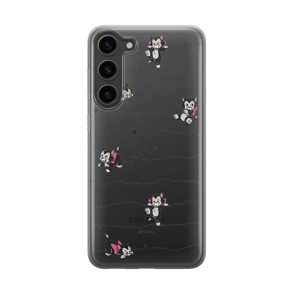 ERT GROUP mobile phone case for Samsung S23 PLUS original and officially Licensed Disney pattern Cat Figaro 001 optimally adapted to the shape of the mobile phone, partially transparent