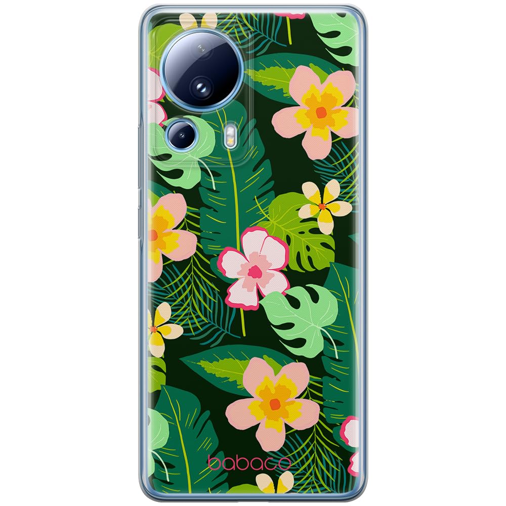 Babaco ERT GROUP mobile phone case for Xiaomi 13 LITE/CIVI 2 original and officially Licensed pattern Flowers 019 optimally adapted to the shape of the mobile phone, case made of TPU