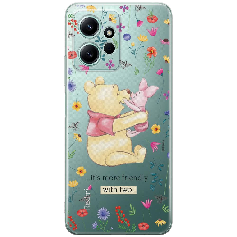 ERT GROUP mobile phone case for Xiaomi REDMI NOTE 12 4G original and officially Licensed Disney pattern Winnie the Pooh & Friends 030 adapted to the shape of the mobile phone, partially transparent