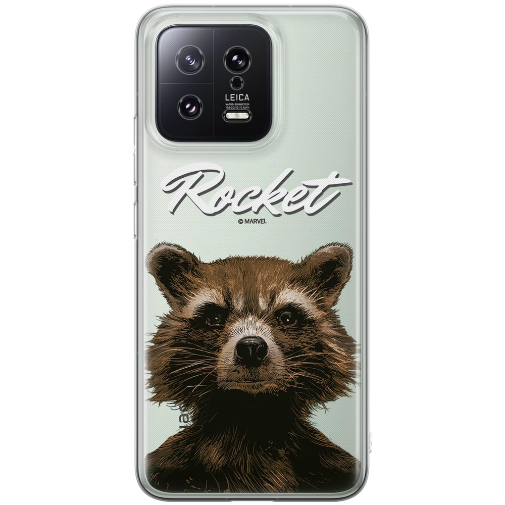 ERT GROUP mobile phone case for Xiaomi 13 original and officially Licensed Marvel pattern Rocket 006 optimally adapted to the shape of the mobile phone, partially transparent
