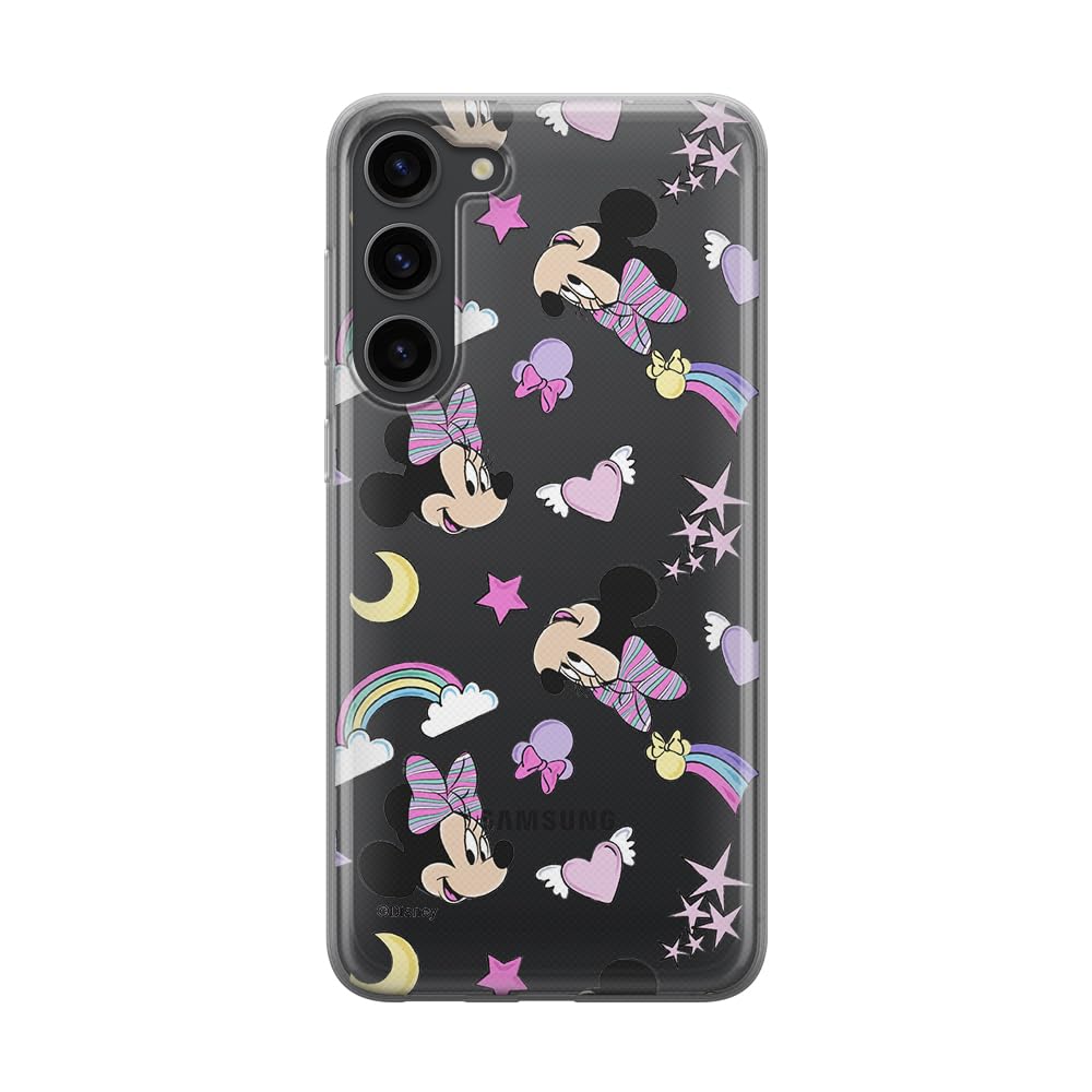 ERT GROUP mobile phone case for Samsung S23 PLUS original and officially Licensed Disney pattern Minnie 031 optimally adapted to the shape of the mobile phone, partially transparent