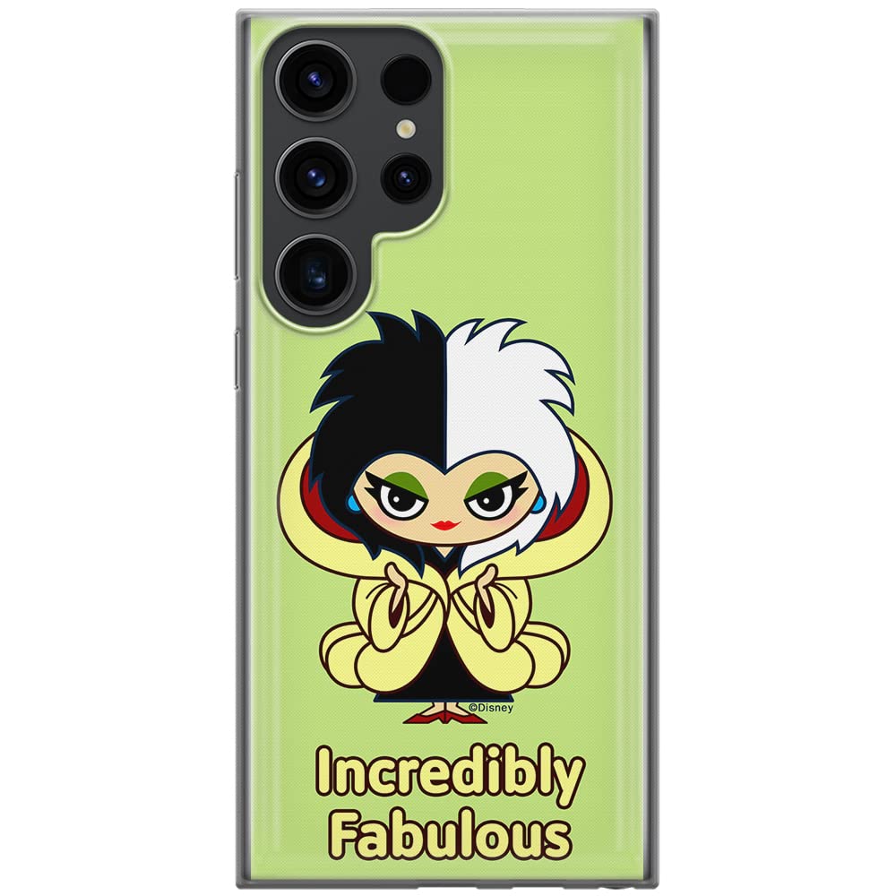 ERT GROUP mobile phone case for Samsung S23 ULTRA original and officially Licensed Disney pattern Cruella 006 optimally adapted to the shape of the mobile phone, case made of TPU