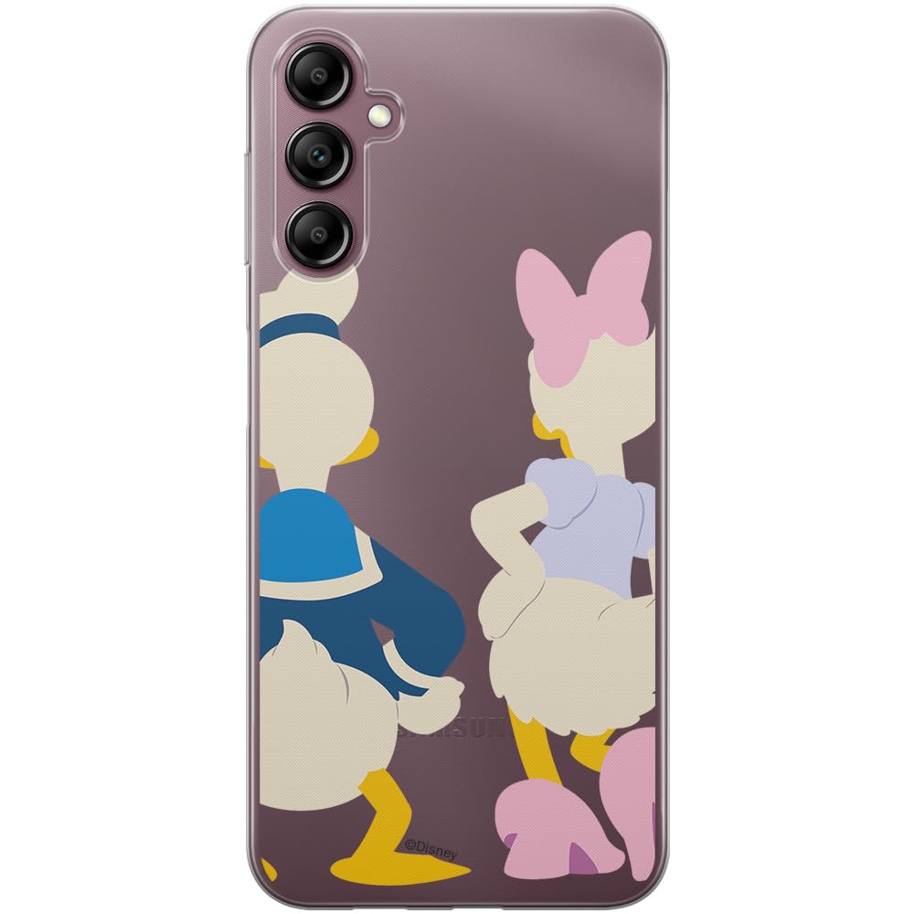 ERT GROUP mobile phone case for Samsung A14 4G/5G original and officially Licensed Disney pattern Donald & Daisy 001 optimally adapted to the shape of the mobile phone, partially transparent