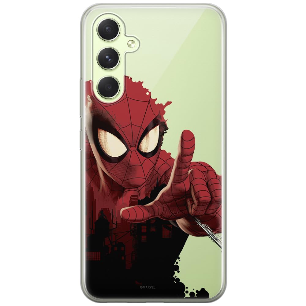 ERT GROUP mobile phone case for Samsung A54 5G original and officially Licensed Marvel pattern Spider Man 006 optimally adapted to the shape of the mobile phone, partially transparent