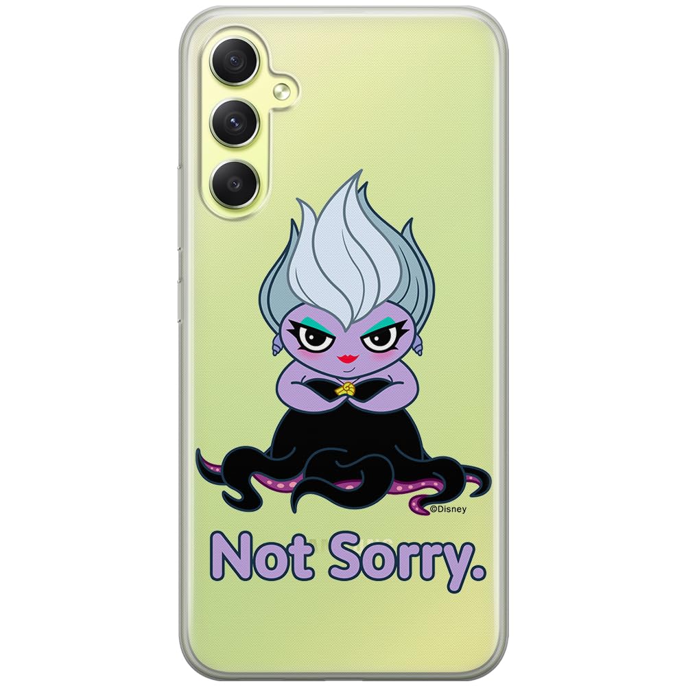 ERT GROUP mobile phone case for Samsung A34 5G original and officially Licensed Disney pattern Ursula 004 optimally adapted to the shape of the mobile phone, partially transparent
