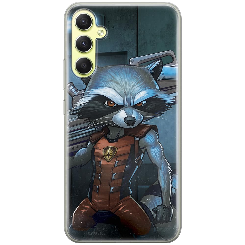 ERT GROUP mobile phone case for Samsung A34 5G original and officially Licensed Marvel pattern Rocket 001 optimally adapted to the shape of the mobile phone, case made of TPU