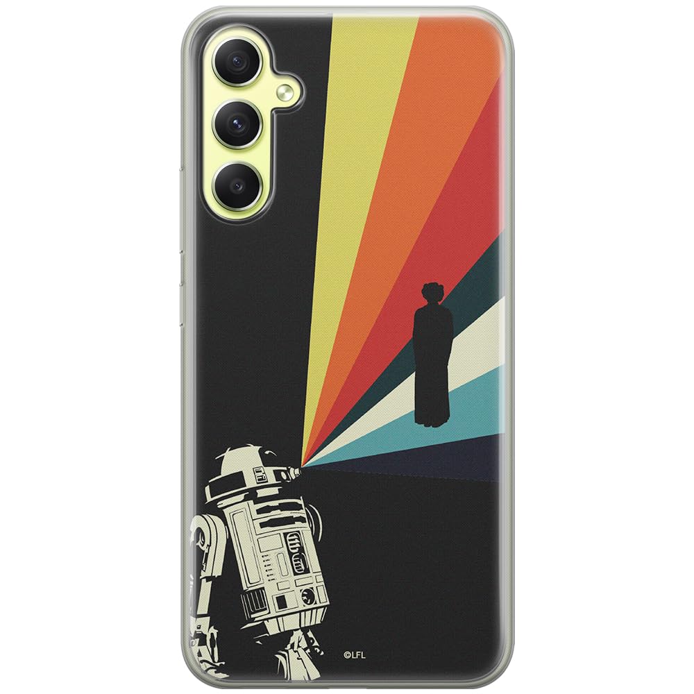 ERT GROUP mobile phone case for Samsung A34 5G original and officially Licensed Star Wars pattern R2D2 003 optimally adapted to the shape of the mobile phone, case made of TPU