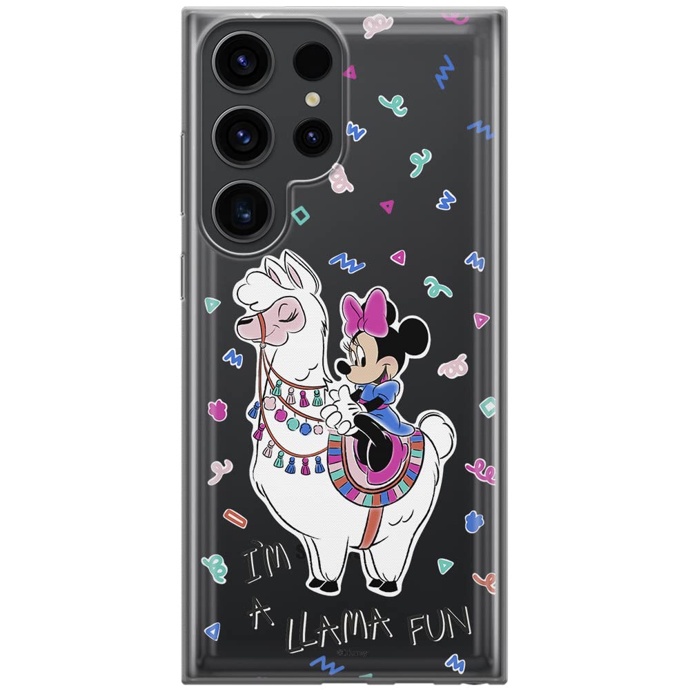 ERT GROUP mobile phone case for Samsung S23 ULTRA original and officially Licensed Disney pattern Minnie 049 optimally adapted to the shape of the mobile phone, partially transparent