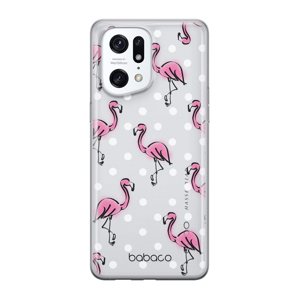 Babaco ERT GROUP mobile phone case for Oppo FIND X5 PRO original and officially Licensed pattern Flamingo 003 optimally adapted to the shape of the mobile phone, partially transparent