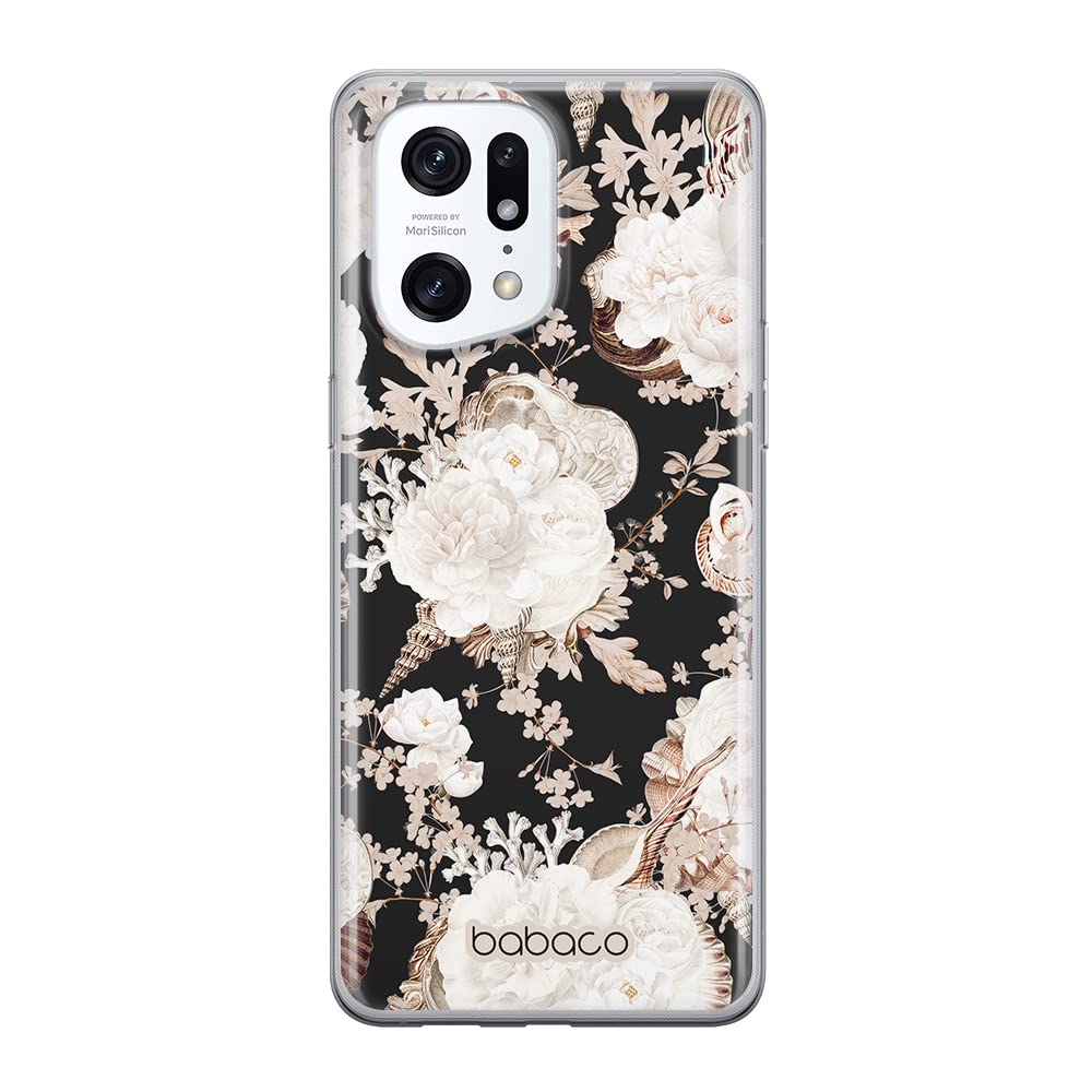 Babaco ERT GROUP mobile phone case for Oppo FIND X5 PRO original and officially Licensed pattern Flowers 044 optimally adapted to the shape of the mobile phone, case made of TPU