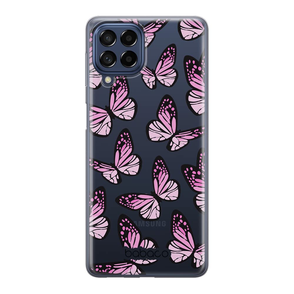 Babaco ERT GROUP mobile phone case for Samsung M53 5G original and officially Licensed pattern Butterflies 002 optimally adapted to the shape of the mobile phone, case made of TPU