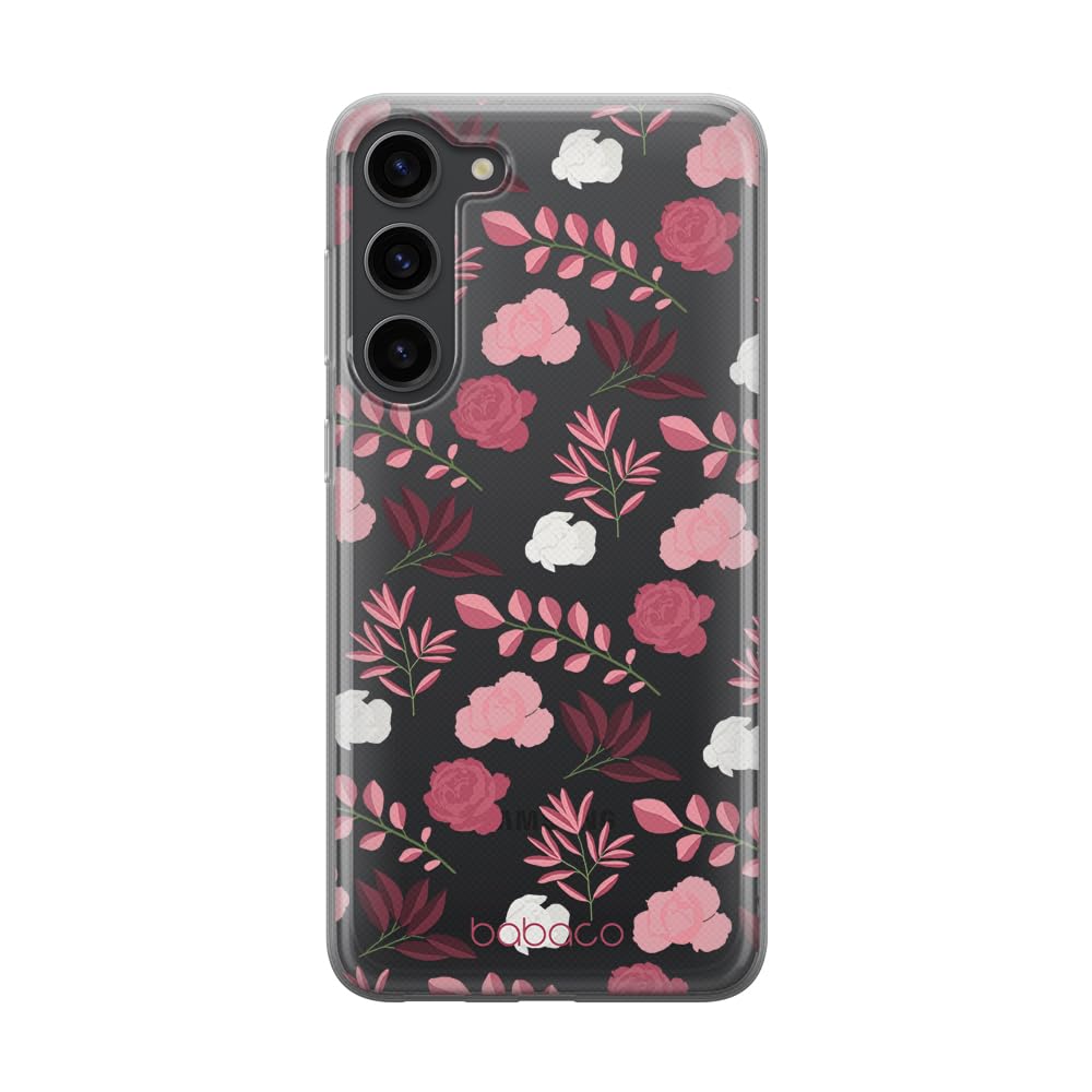 Babaco ERT GROUP mobile phone case for Samsung S23 PLUS original and officially Licensed pattern Flowers 020 optimally adapted to the shape of the mobile phone, partially transparent