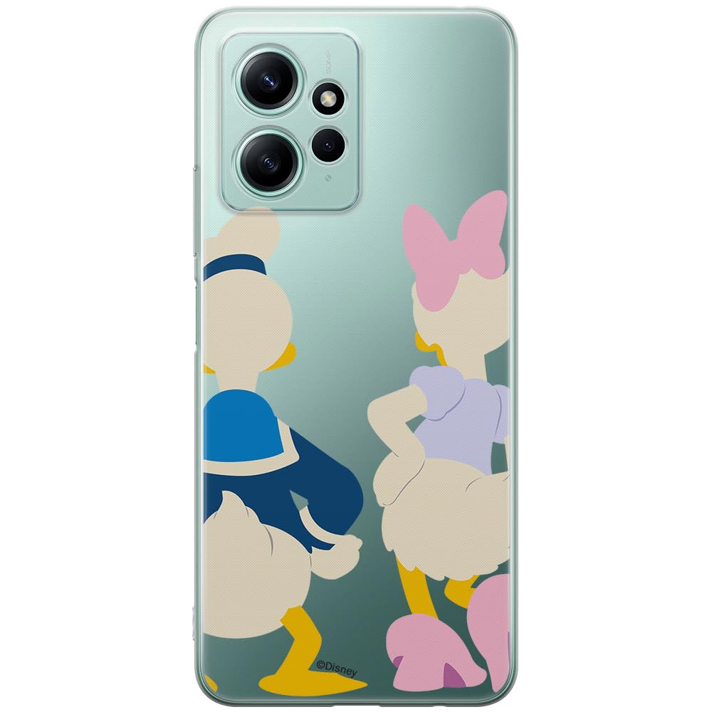ERT GROUP mobile phone case for Xiaomi REDMI NOTE 12 4G original and officially Licensed Disney pattern Donald & Daisy 001 optimally adapted to the shape of the mobile phone, partially transparent