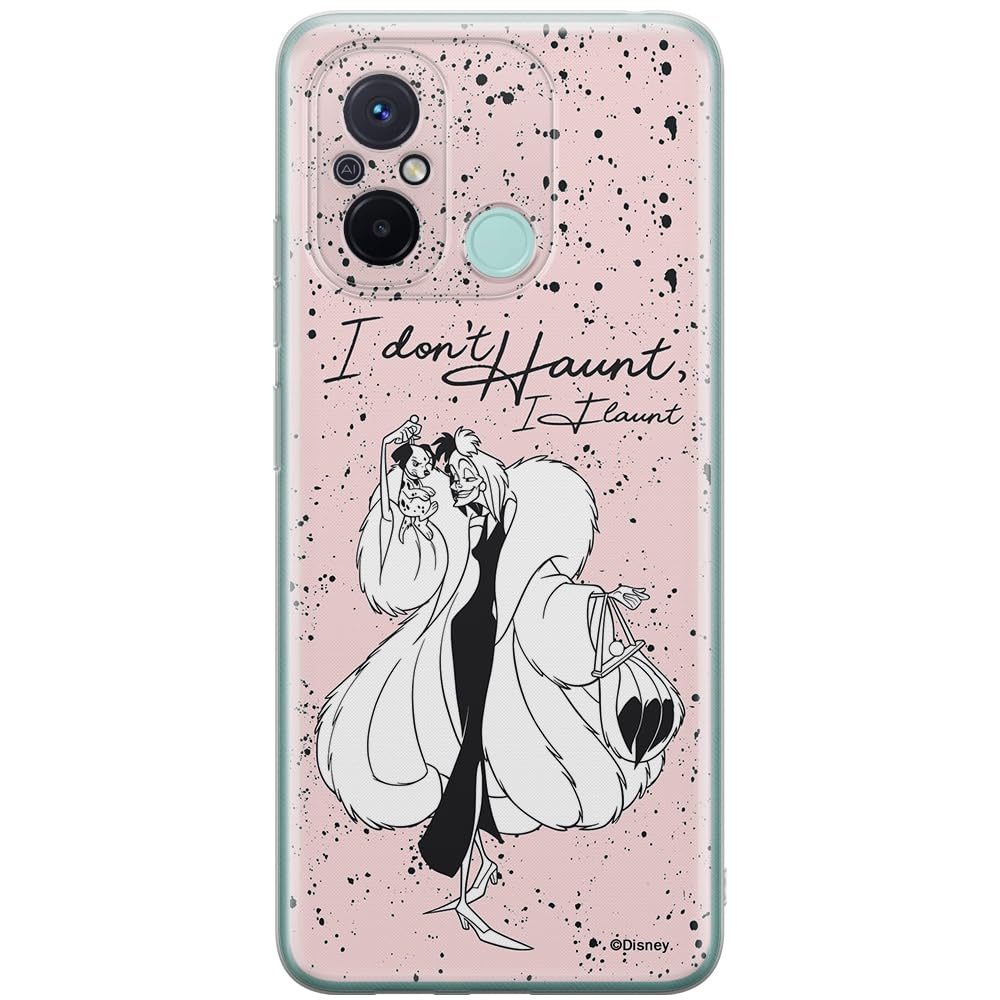 ERT GROUP mobile phone case for Xiaomi REDMI 12C/ REDMI 11A original and officially Licensed Disney pattern Cruella & Puppy 001 optimally adapted to the shape of the mobile phone, case made of TPU