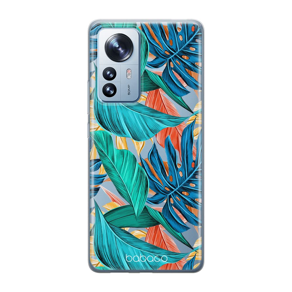 Babaco ERT GROUP mobile phone case for Xiaomi 12 PRO original and officially Licensed pattern Plants 005 optimally adapted to the shape of the mobile phone, partially transparent