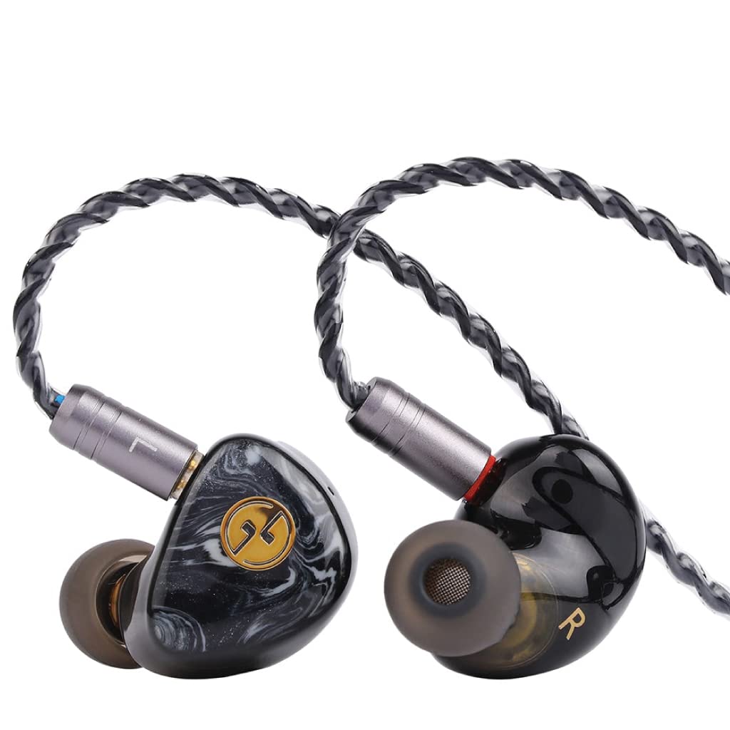 Tin HiFi Middle Class IEM Earphones with LCP Diaphragm Dynamic Driver Black Small (T3 Plus)