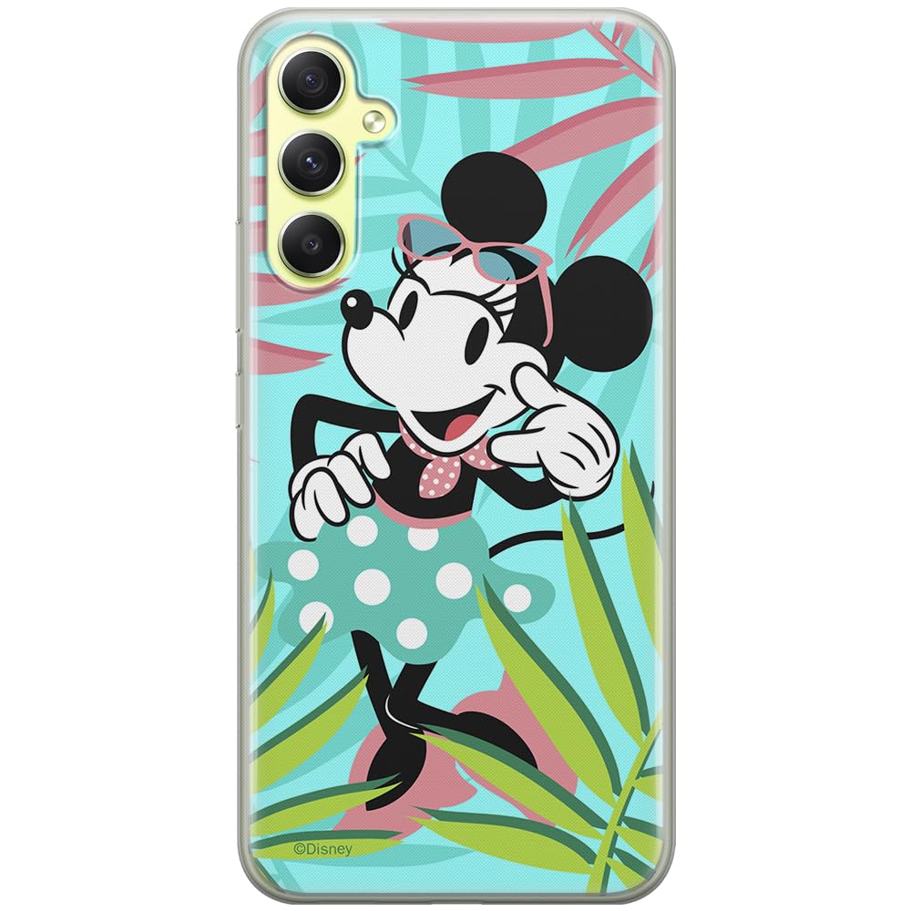 ERT GROUP mobile phone case for Samsung A34 5G original and officially Licensed Disney pattern Minnie 040 optimally adapted to the shape of the mobile phone, case made of TPU