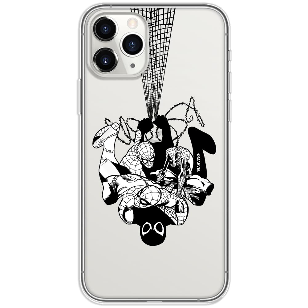 ERT GROUP mobile phone case for Iphone 11 PRO MAX original and officially Licensed Marvel pattern Spider Man 043 optimally adapted to the shape of the mobile phone, partially transparent