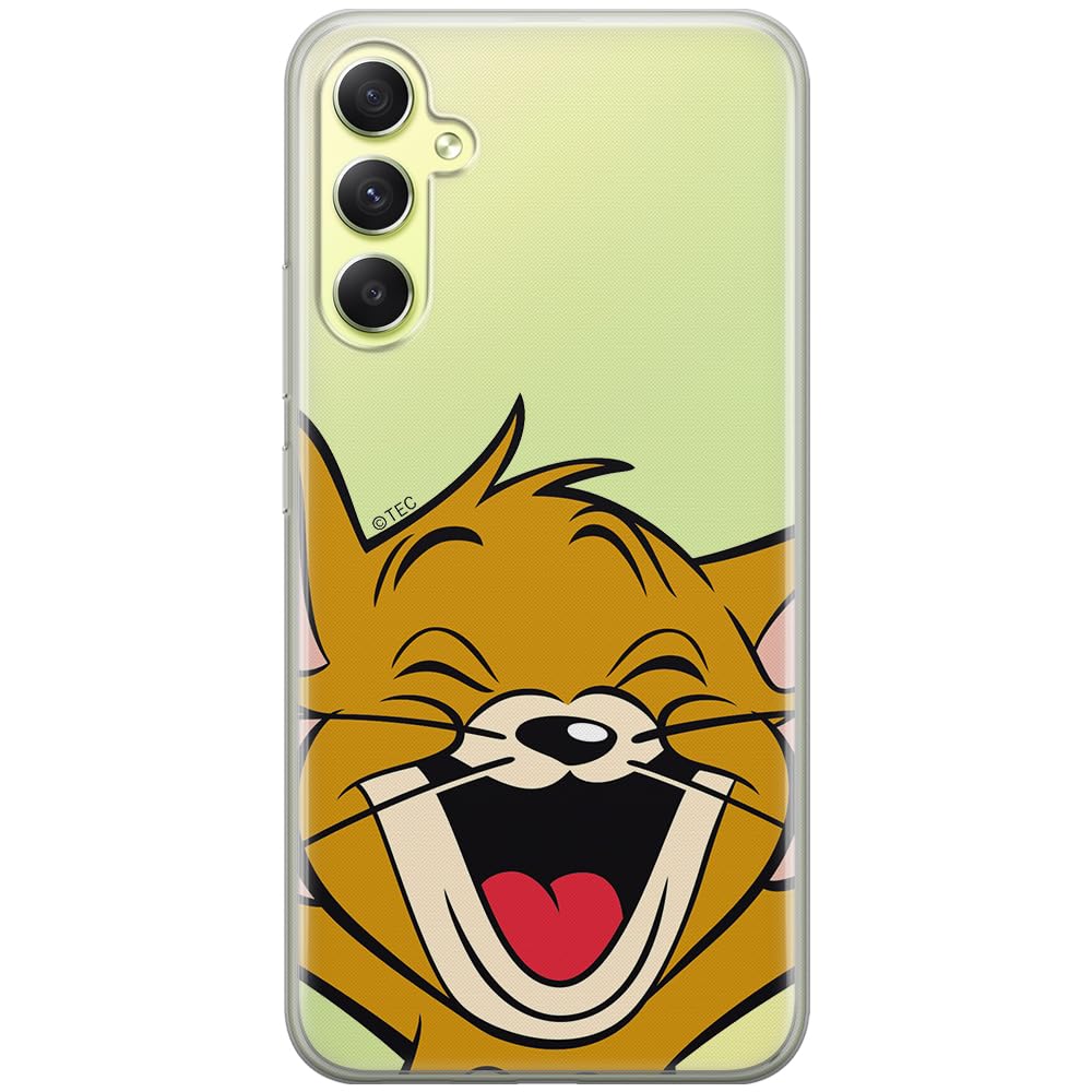 ERT GROUP mobile phone case for Samsung A34 5G original and officially Licensed Tom & Jerry pattern Jerry 003 optimally adapted to the shape of the mobile phone, partially transparent
