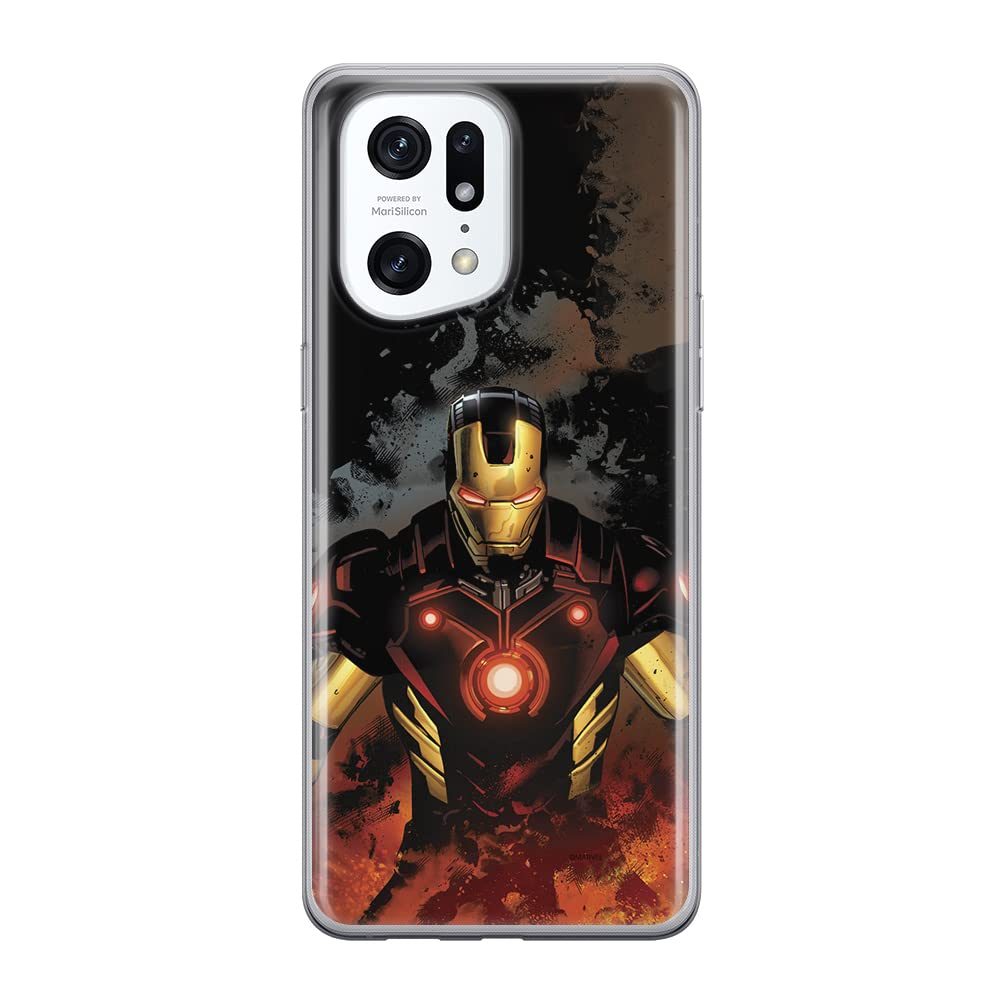 ERT GROUP mobile phone case for Oppo FIND X5 PRO original and officially Licensed Marvel pattern Iron Man 014 optimally adapted to the shape of the mobile phone, case made of TPU