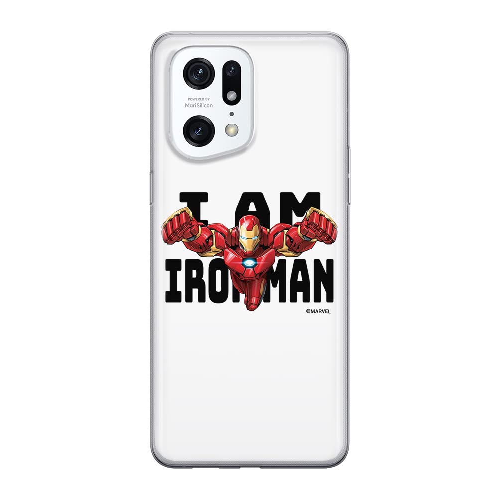ERT GROUP mobile phone case for Oppo FIND X5 PRO original and officially Licensed Marvel pattern Iron Man 028 optimally adapted to the shape of the mobile phone, case made of TPU