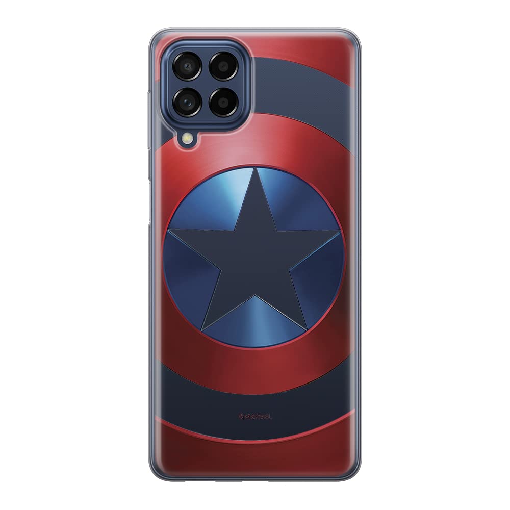 ERT GROUP mobile phone case for Samsung M53 5G original and officially Licensed Marvel pattern Captain America 025 optimally adapted to the shape of the mobile phone, partially transparent
