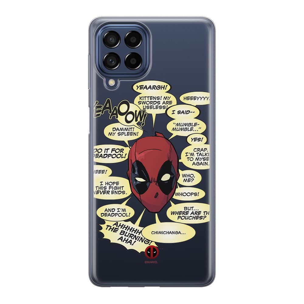 ERT GROUP mobile phone case for Samsung M53 5G original and officially Licensed Marvel pattern Deadpool 008 optimally adapted to the shape of the mobile phone, partially transparent