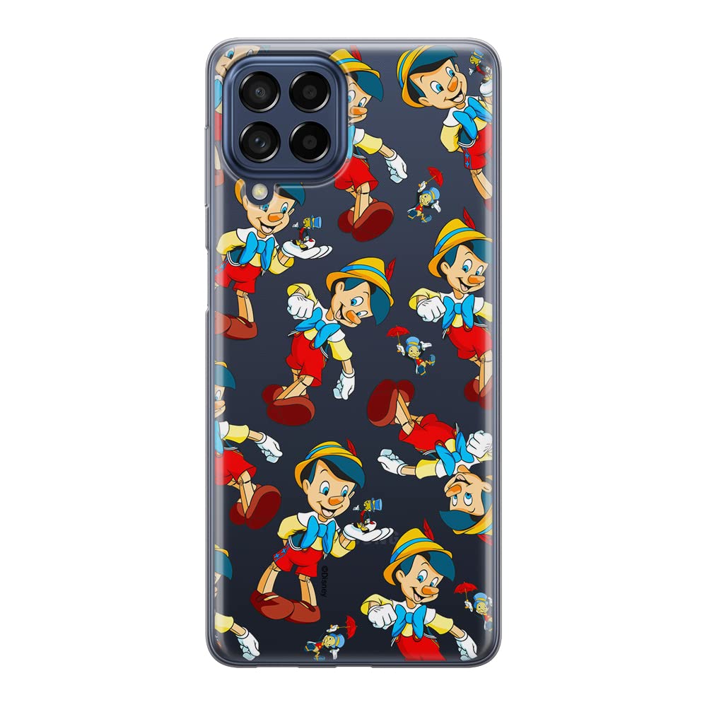 ERT GROUP mobile phone case for Samsung M53 5G original and officially Licensed Disney pattern Pinocchio 002 optimally adapted to the shape of the mobile phone, partially transparent