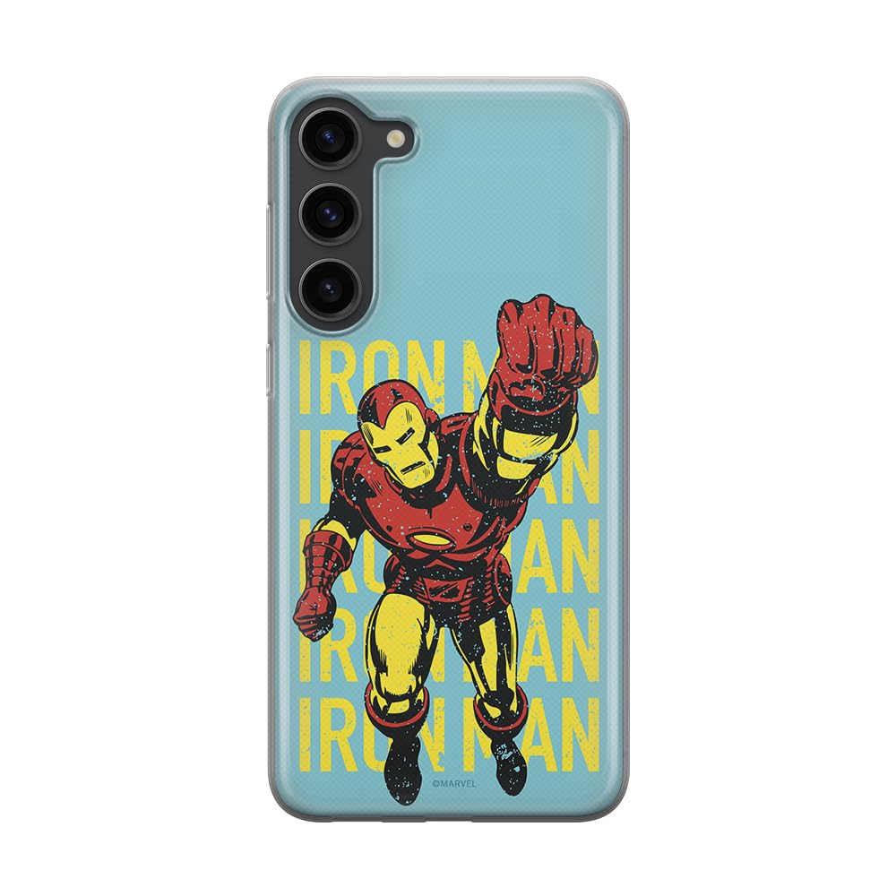 ERT GROUP mobile phone case for Samsung S23 PLUS original and officially Licensed Marvel pattern Iron Man 009 optimally adapted to the shape of the mobile phone, case made of TPU