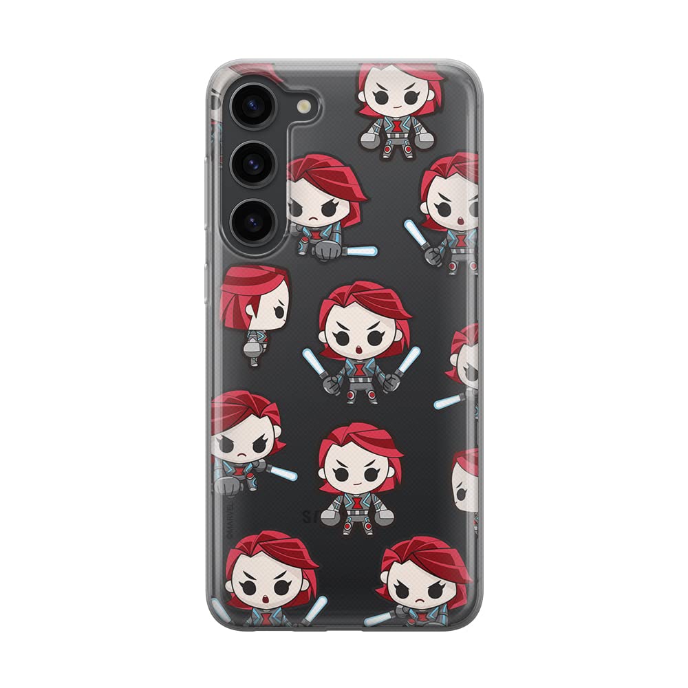 ERT GROUP mobile phone case for Samsung S23 original and officially Licensed Marvel pattern Black Widow 013 optimally adapted to the shape of the mobile phone, partially transparent