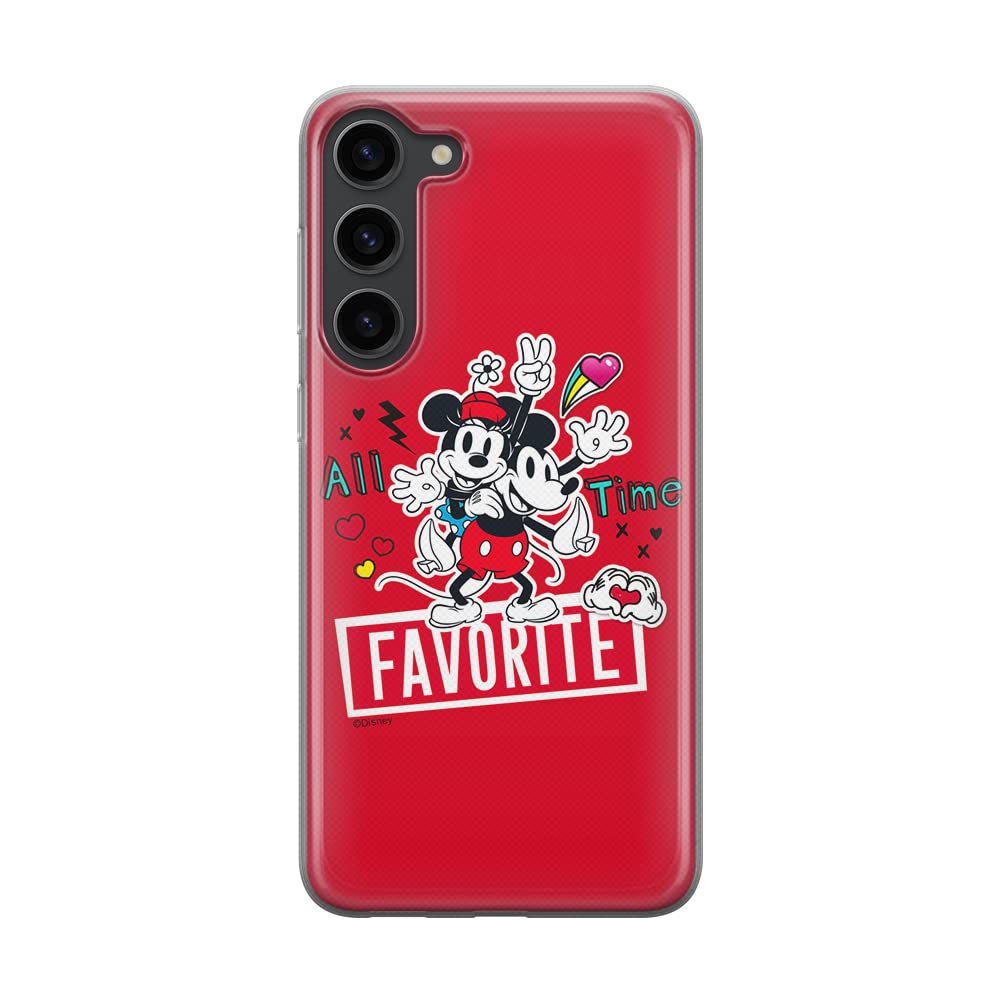 ERT GROUP mobile phone case for Samsung S23 original and officially Licensed Disney pattern Mickey & Minnie 011 optimally adapted to the shape of the mobile phone, case made of TPU