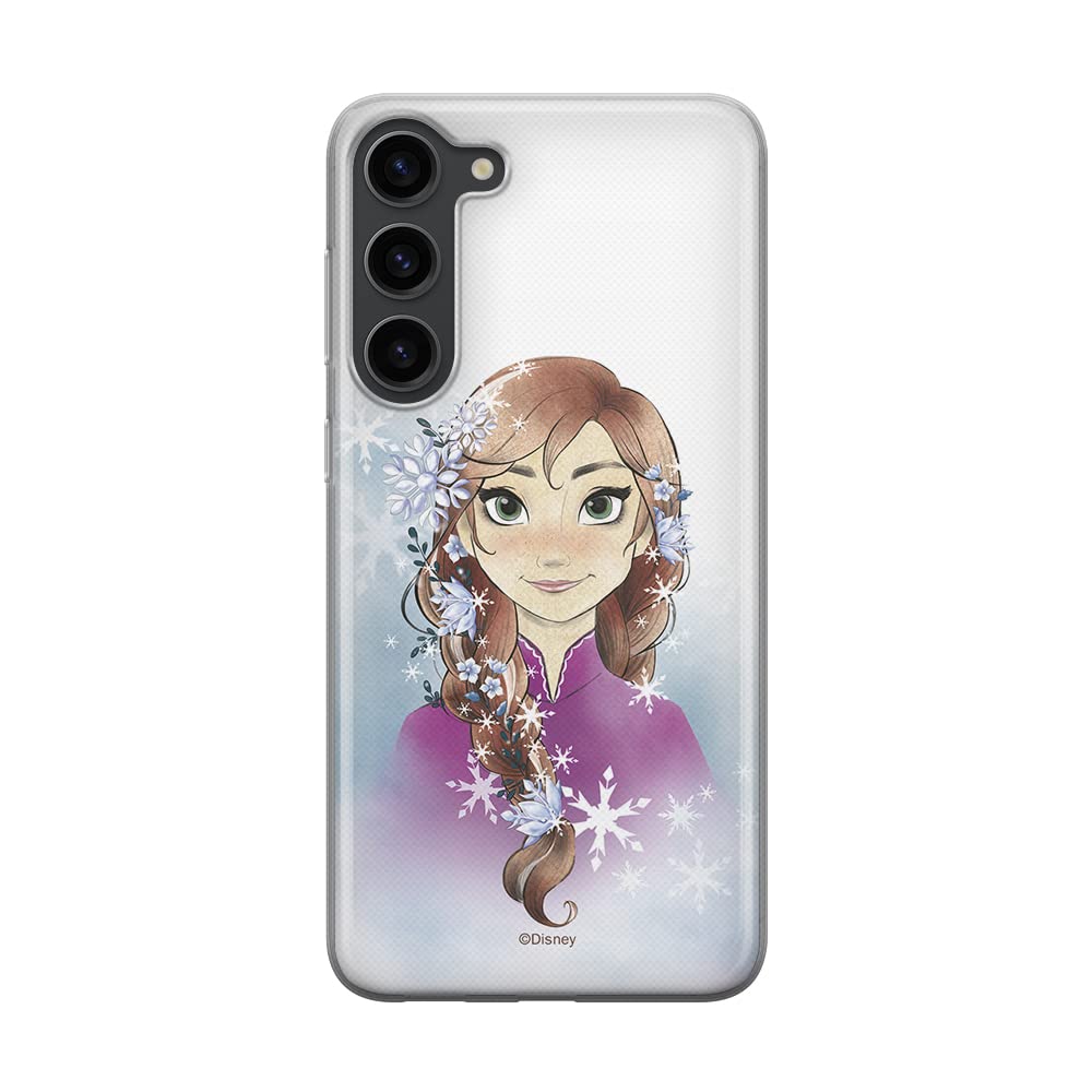 ERT GROUP mobile phone case for Samsung S23 original and officially Licensed Disney pattern Anna 001 optimally adapted to the shape of the mobile phone, case made of TPU