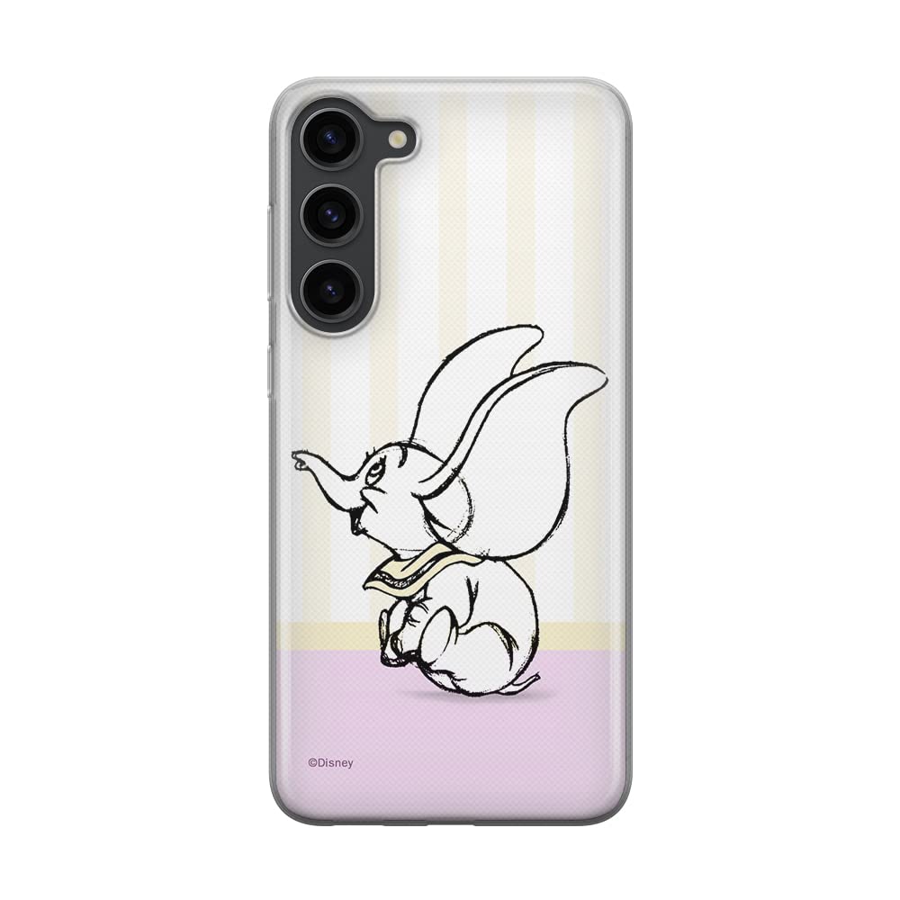ERT GROUP mobile phone case for Samsung S23 original and officially Licensed Disney pattern Dumbo 009 optimally adapted to the shape of the mobile phone, case made of TPU
