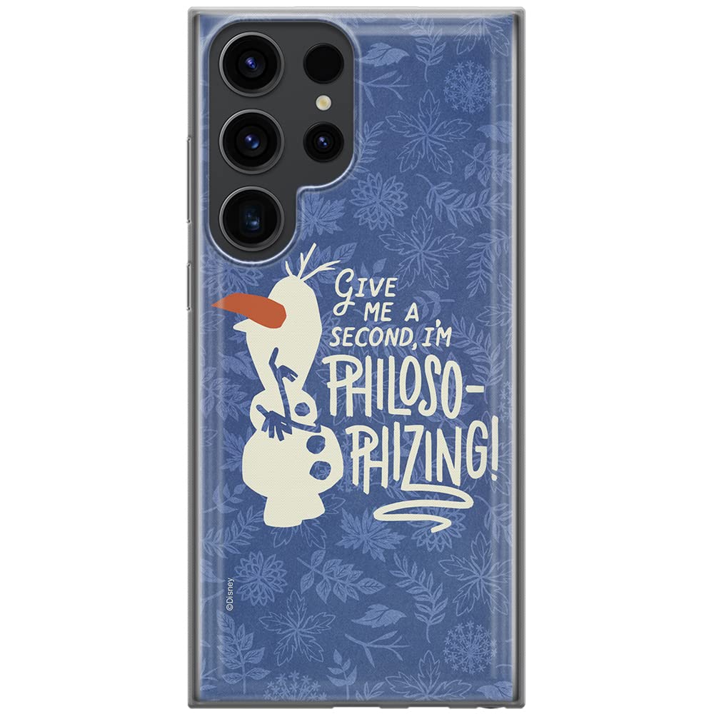 ERT GROUP mobile phone case for Samsung S23 ULTRA original and officially Licensed Disney pattern Olaf 005 optimally adapted to the shape of the mobile phone, case made of TPU