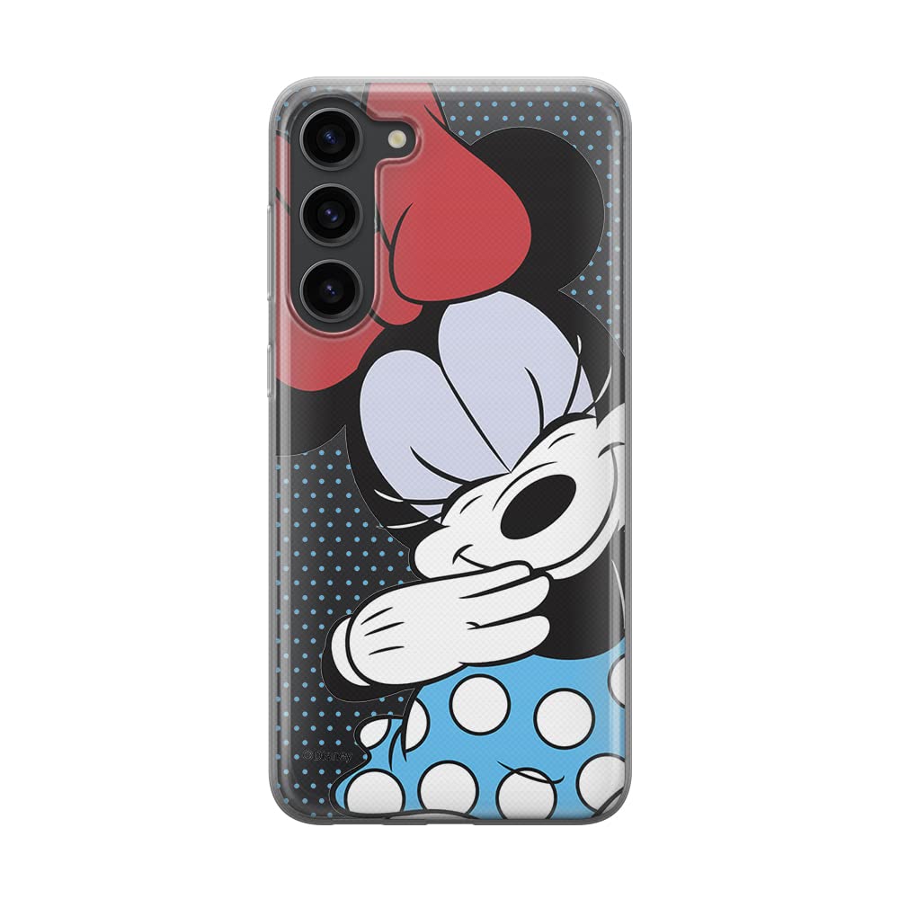 ERT GROUP mobile phone case for Samsung S23 original and officially Licensed Disney pattern Minnie 033 optimally adapted to the shape of the mobile phone, partially transparent