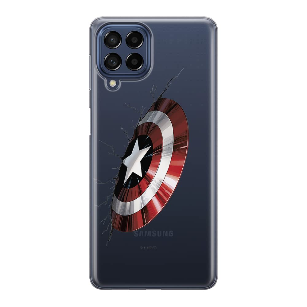 ERT GROUP mobile phone case for Samsung M53 5G original and officially Licensed Marvel pattern Captain America 023 optimally adapted to the shape of the mobile phone, partially transparent