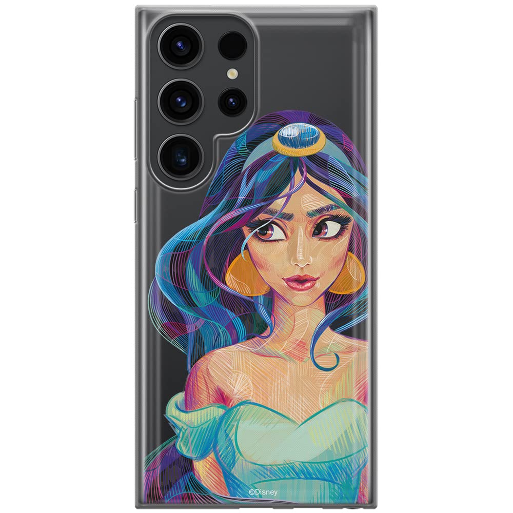 ERT GROUP mobile phone case for Samsung S23 ULTRA original and officially Licensed Disney pattern Jasmine 002 optimally adapted to the shape of the mobile phone, partially transparent