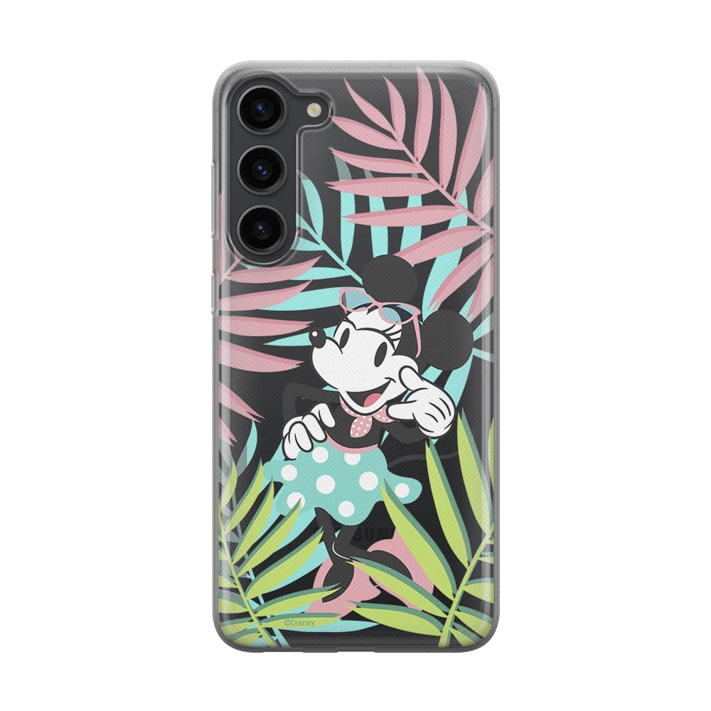 ERT GROUP mobile phone case for Samsung S23 original and officially Licensed Disney pattern Minnie 040 optimally adapted to the shape of the mobile phone, partially transparent