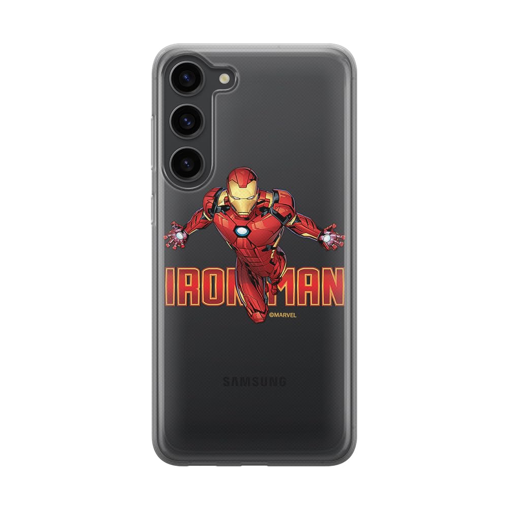 ERT GROUP mobile phone case for Samsung S23 PLUS original and officially Licensed Marvel pattern Iron Man 030 optimally adapted to the shape of the mobile phone, partially transparent