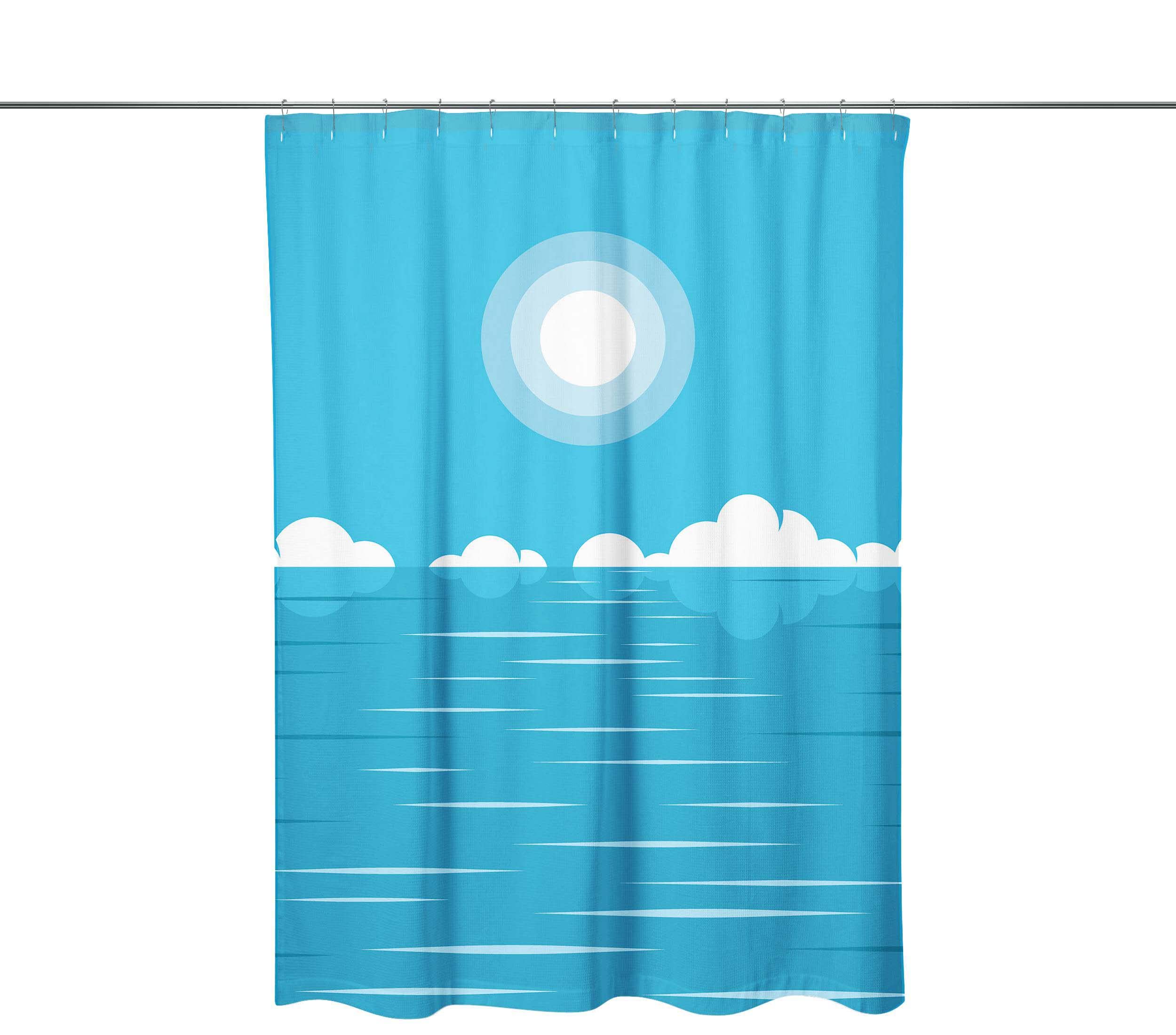 Bonamaison Shower Curtain, Polyester, Multicolor, 150x200