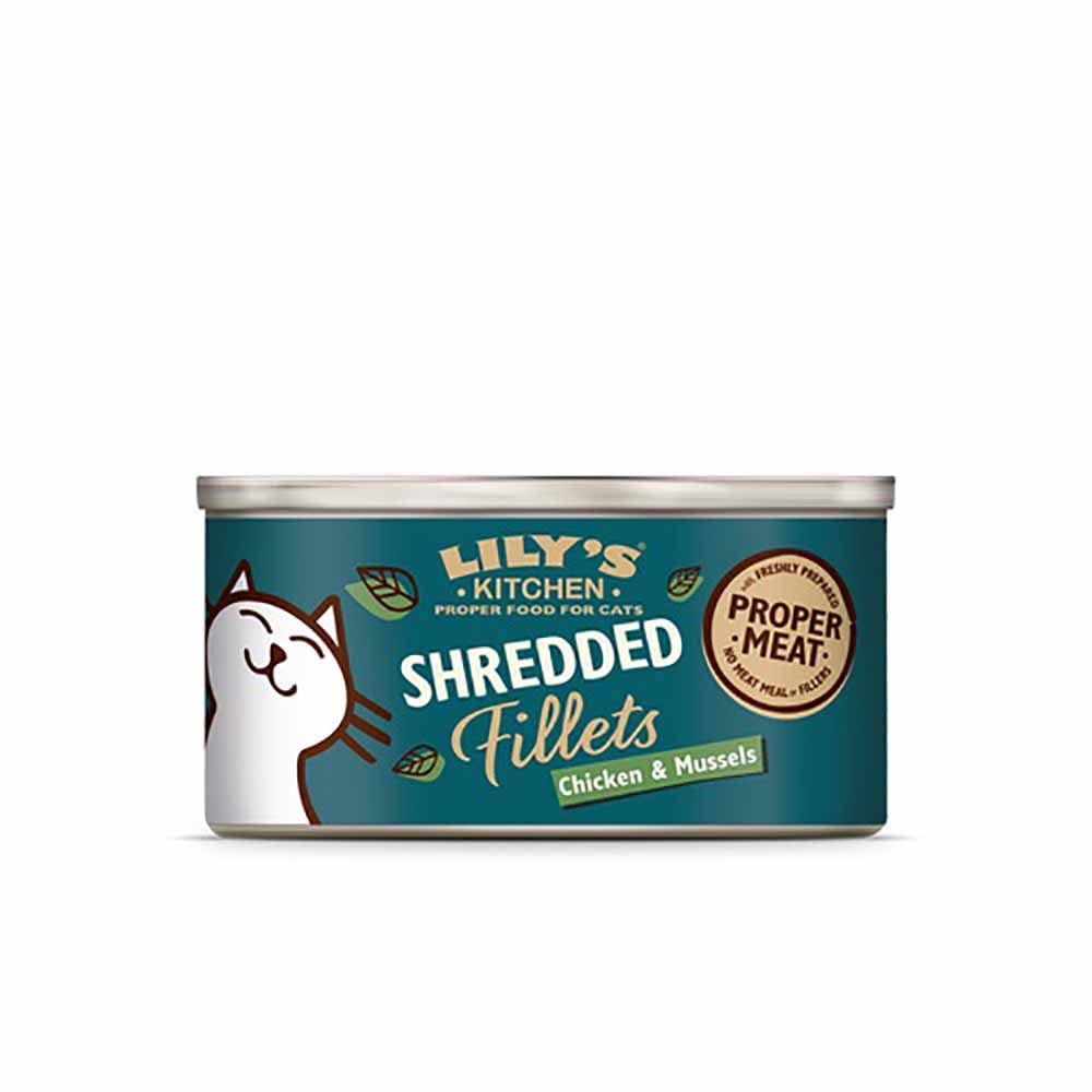 Lily's Kitchen Chicken & Mussels Shredded Fillets for Cats 70g