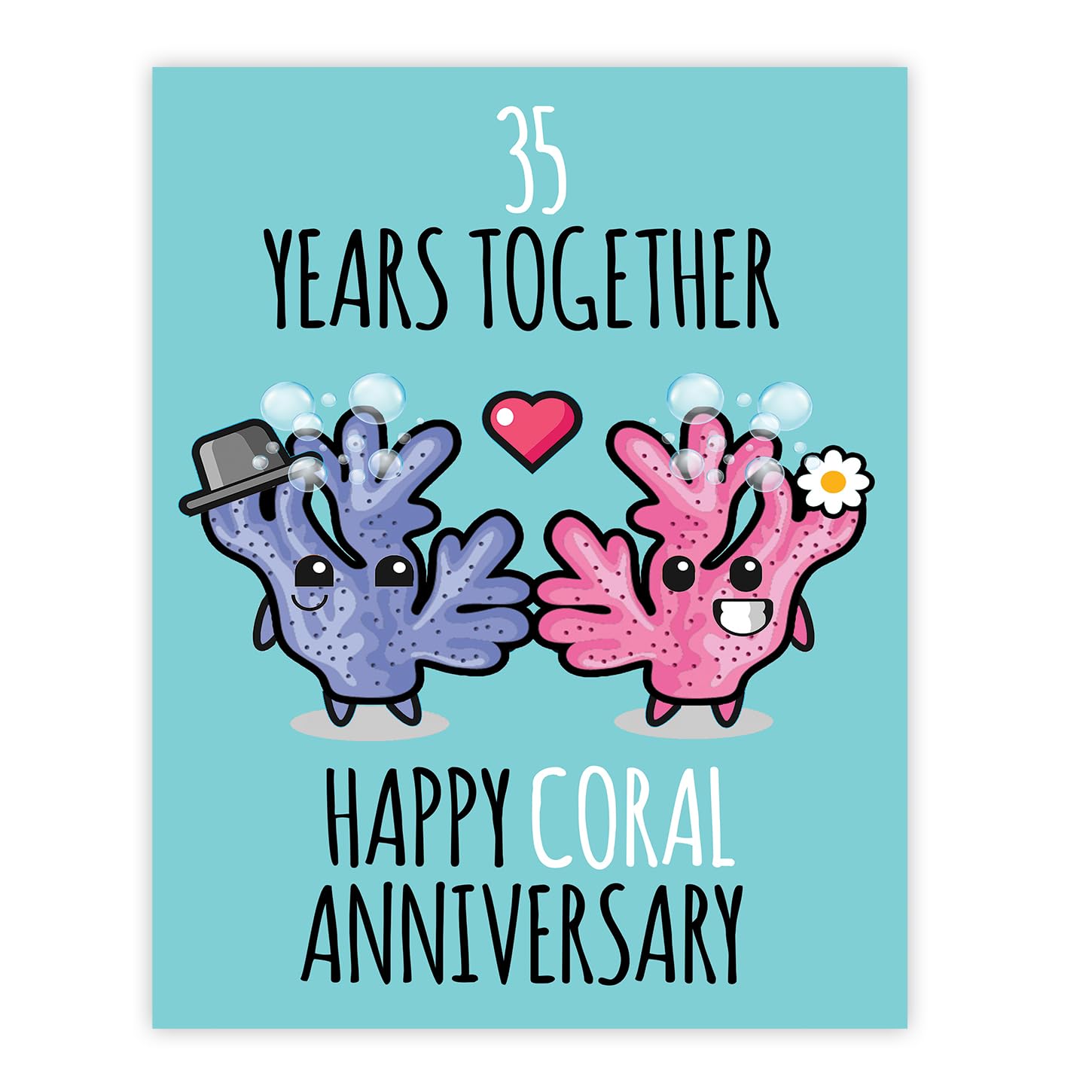 Stuff4 35th Anniversary Poster Unframed - 35 Years Together - Happy 35th Wedding Anniversary Cute Gifts for Boyfriend Partner Husband Girlfriend Wife Companion, 8x10 Inch Anniversaries Posters