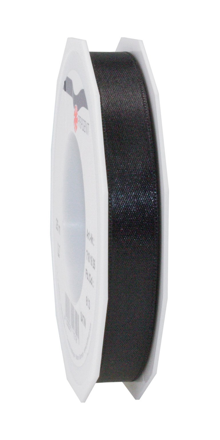 C.E. Pattberg SATIN black gift ribbon, 27 yards for Wrapping Gifts, 0.59 inches width, Ribbon for Decorating & Crafting, Decorative Ribbon for Gifts, for every occasion