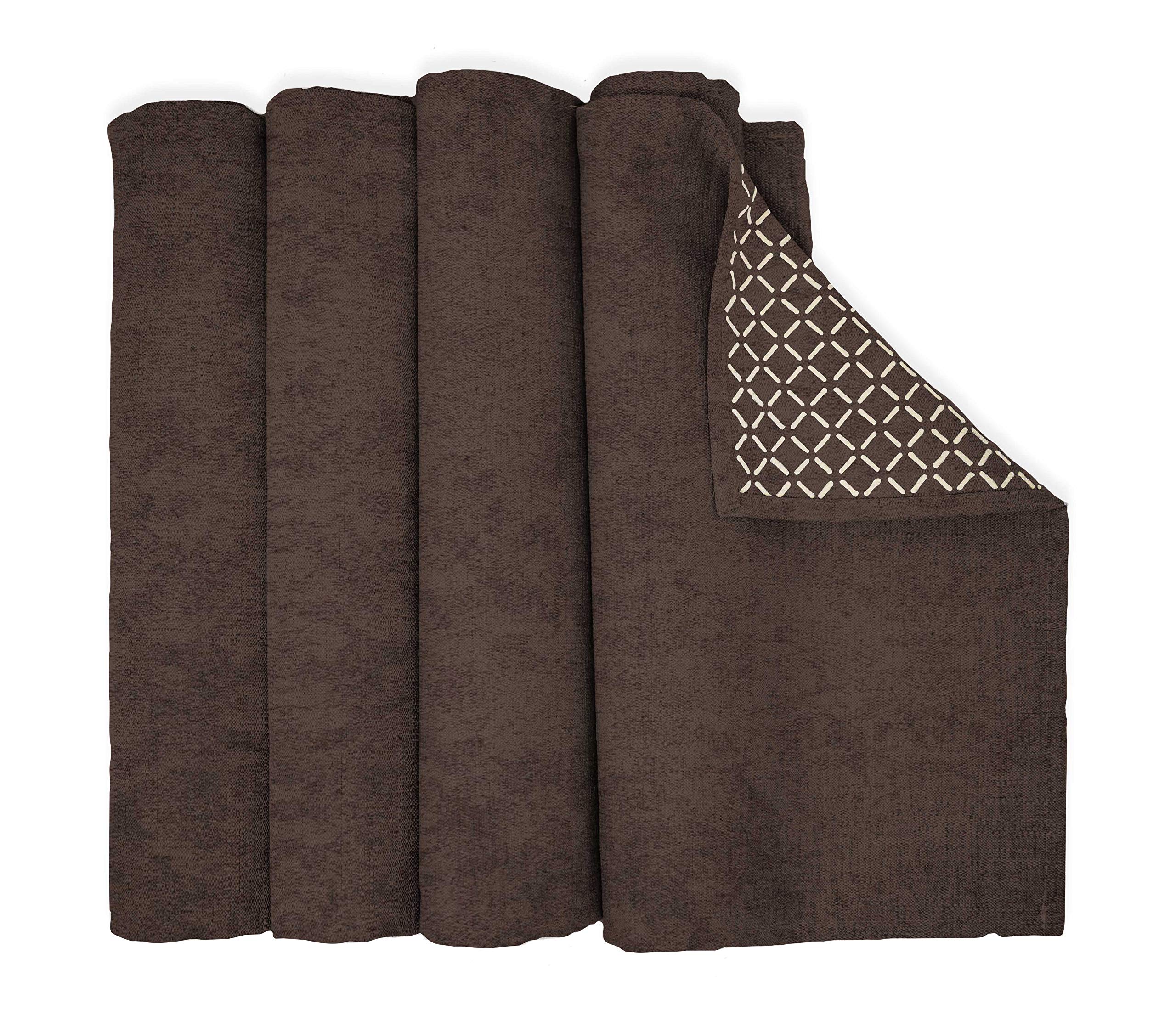 Italian Bed Linen SET 4 Non-slip table mats GLAMOUR, Brown, 45x35 cm