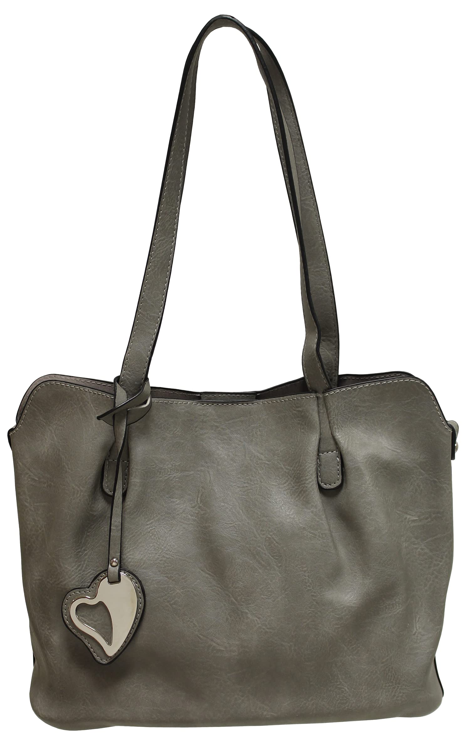 Envy Women's Nv502 CLASSIC SHOULDER BAG, Grey, One Size UK